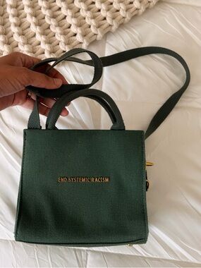 Brandon Blackwood "End Systemic Racism" Trunk Mini Tote - Olive Green